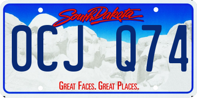 SD license plate 0CJQ74