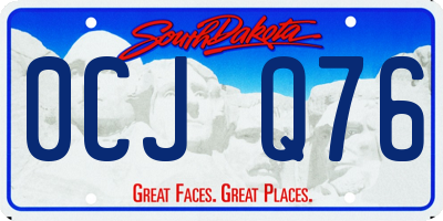 SD license plate 0CJQ76