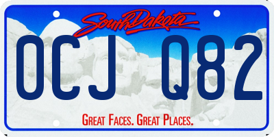 SD license plate 0CJQ82