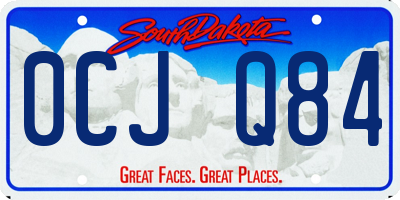 SD license plate 0CJQ84