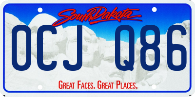 SD license plate 0CJQ86