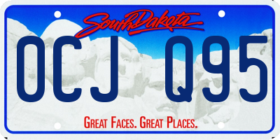 SD license plate 0CJQ95