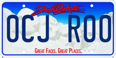 SD license plate 0CJR00