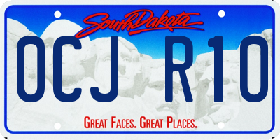 SD license plate 0CJR10