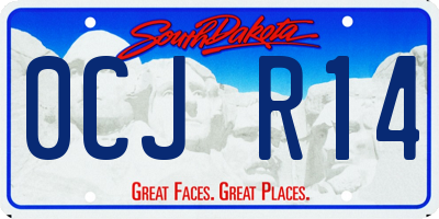 SD license plate 0CJR14