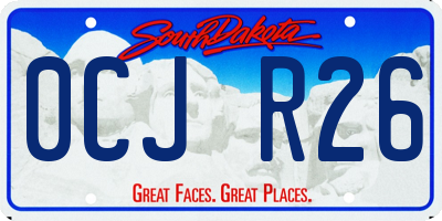 SD license plate 0CJR26