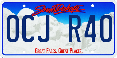 SD license plate 0CJR40