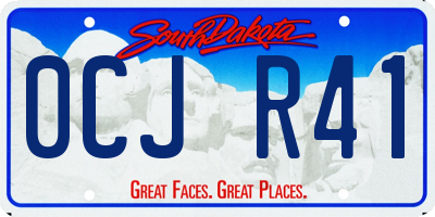 SD license plate 0CJR41
