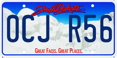 SD license plate 0CJR56