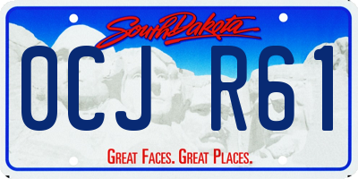 SD license plate 0CJR61