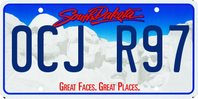 SD license plate 0CJR97