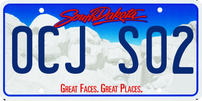 SD license plate 0CJS02
