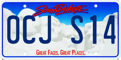 SD license plate 0CJS14