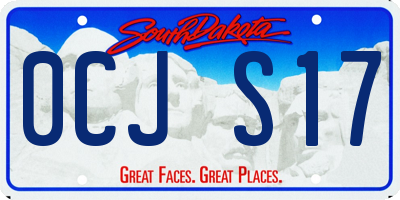 SD license plate 0CJS17
