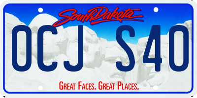 SD license plate 0CJS40