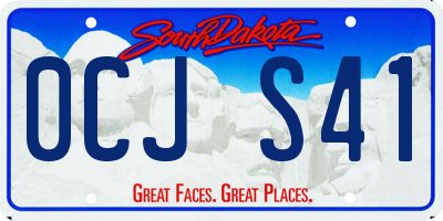 SD license plate 0CJS41