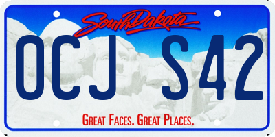 SD license plate 0CJS42