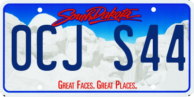 SD license plate 0CJS44