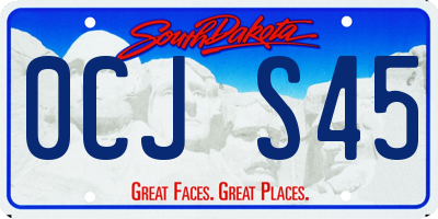 SD license plate 0CJS45