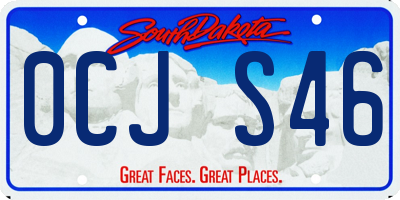 SD license plate 0CJS46