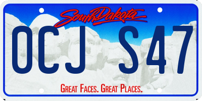 SD license plate 0CJS47