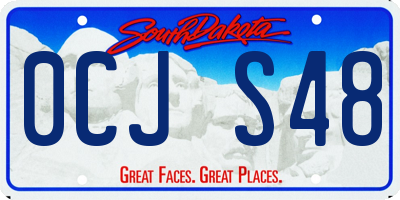 SD license plate 0CJS48