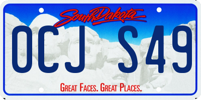SD license plate 0CJS49