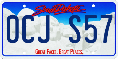 SD license plate 0CJS57
