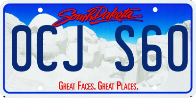 SD license plate 0CJS60