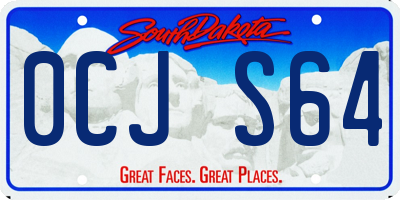 SD license plate 0CJS64