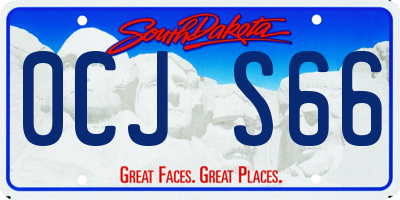 SD license plate 0CJS66