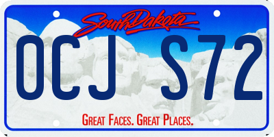 SD license plate 0CJS72