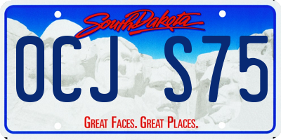 SD license plate 0CJS75