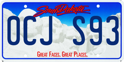 SD license plate 0CJS93