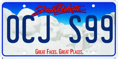 SD license plate 0CJS99