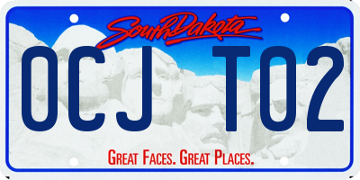 SD license plate 0CJT02