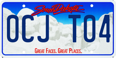 SD license plate 0CJT04
