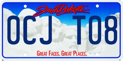 SD license plate 0CJT08