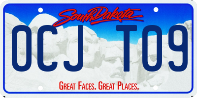SD license plate 0CJT09
