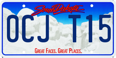 SD license plate 0CJT15
