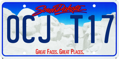 SD license plate 0CJT17