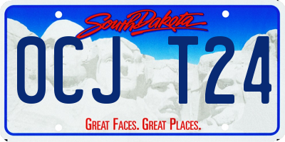 SD license plate 0CJT24