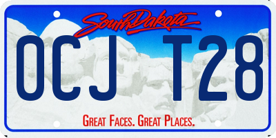 SD license plate 0CJT28