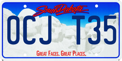 SD license plate 0CJT35