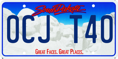 SD license plate 0CJT40