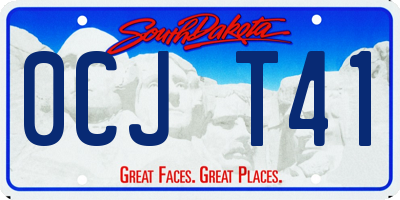 SD license plate 0CJT41