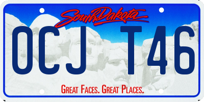 SD license plate 0CJT46
