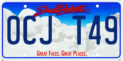 SD license plate 0CJT49
