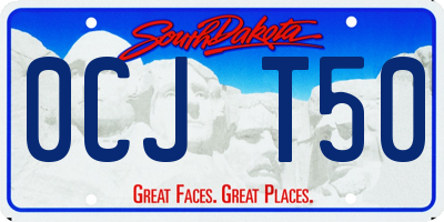 SD license plate 0CJT50