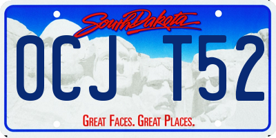SD license plate 0CJT52